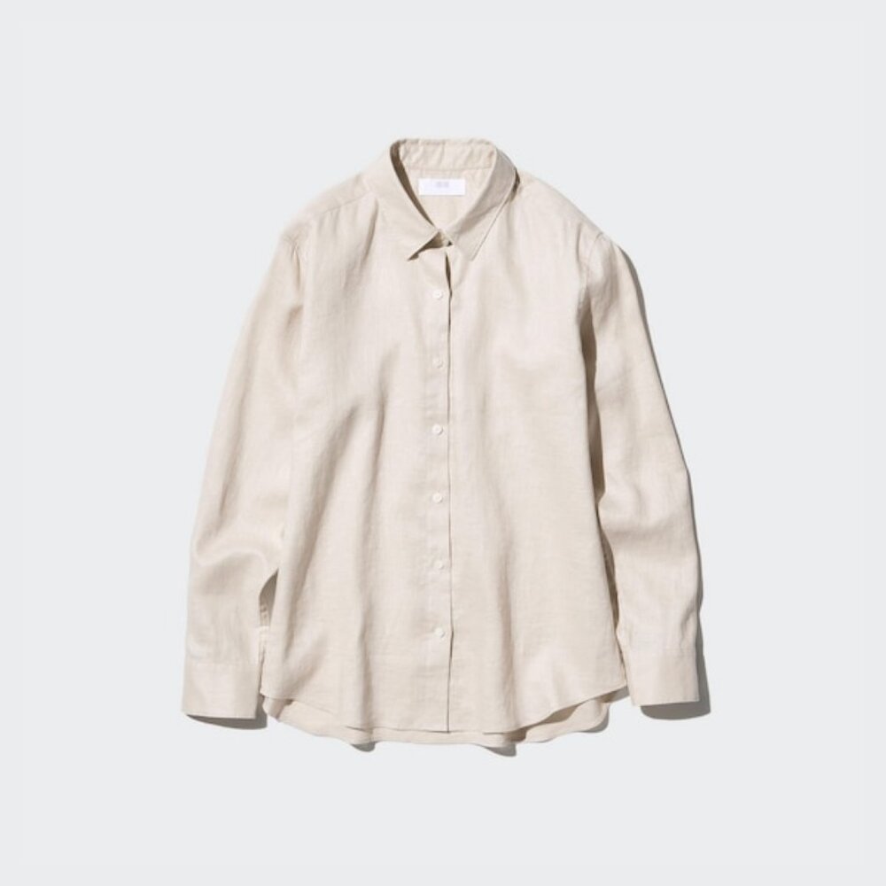 Uniqlo Premium Linen Shirt in Natural